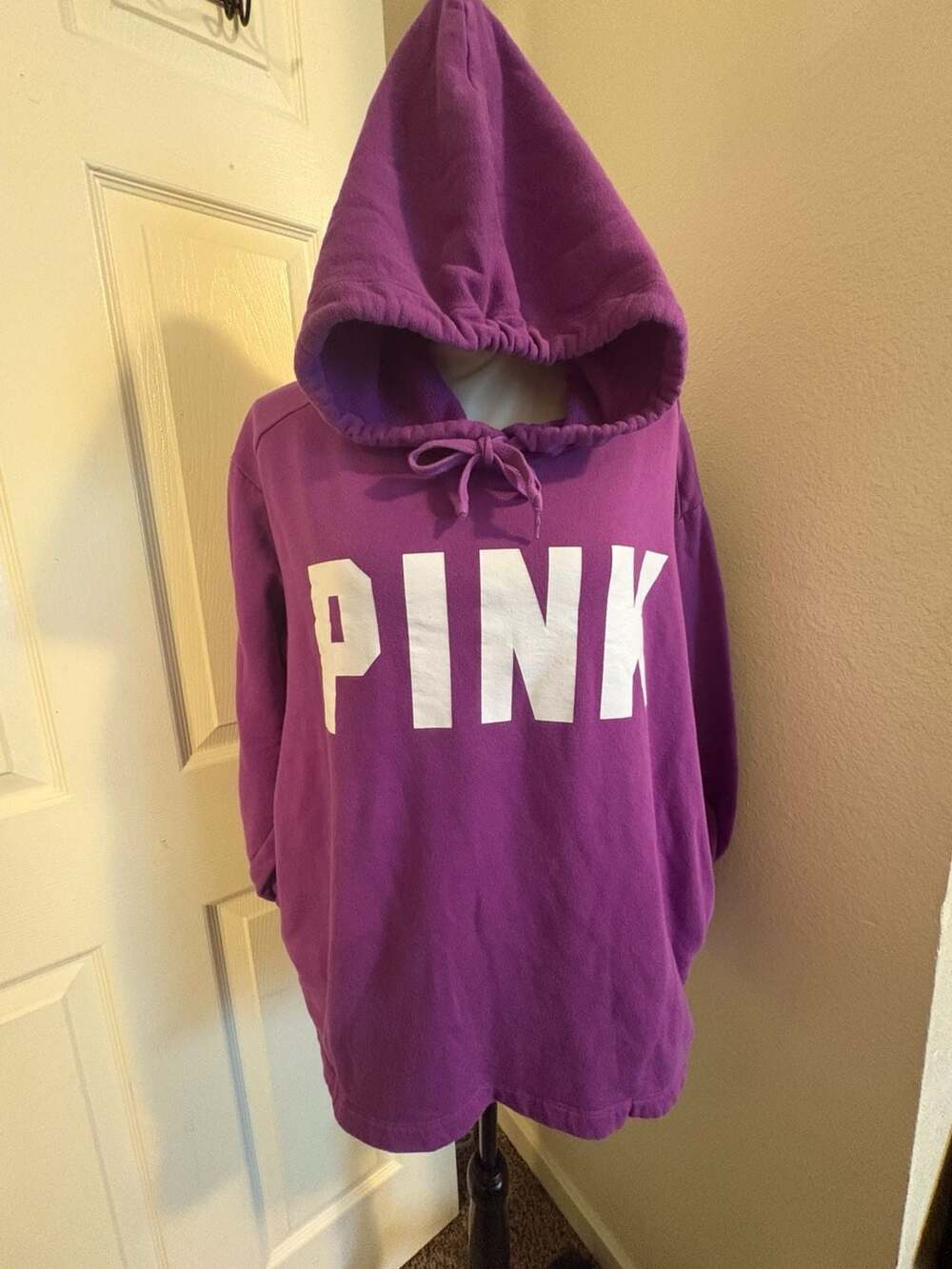 Victoria's Secret PINK Purple Pullover Hoodie Sweatshirt XL
